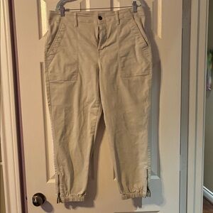 CAbi Women's Cropped Pants in Light Tan